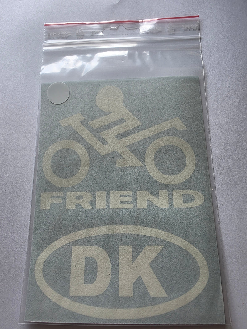 Bikerfriend klistermærke "DK"