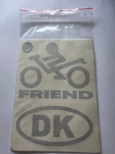 Bikerfriend klistermærke "DK"