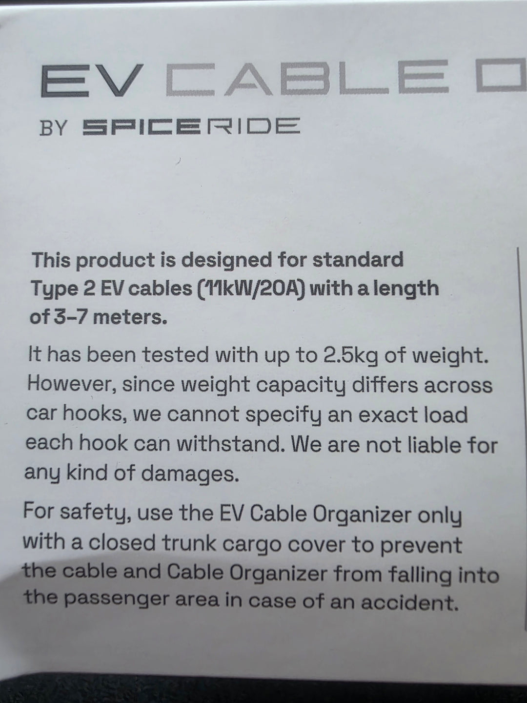 Opladningskabelholder til VW ID.4 & ID.5