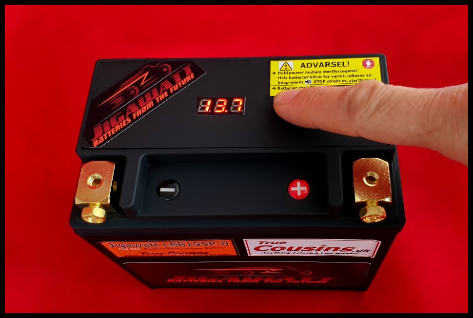 Jigawatt LBB18S-1-12Ah (Low, især Harley)Mc batteri (Lithium)