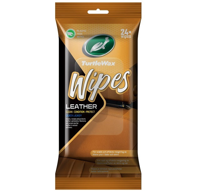 TURTLE WAX LEATHER WIPES FLATPACK