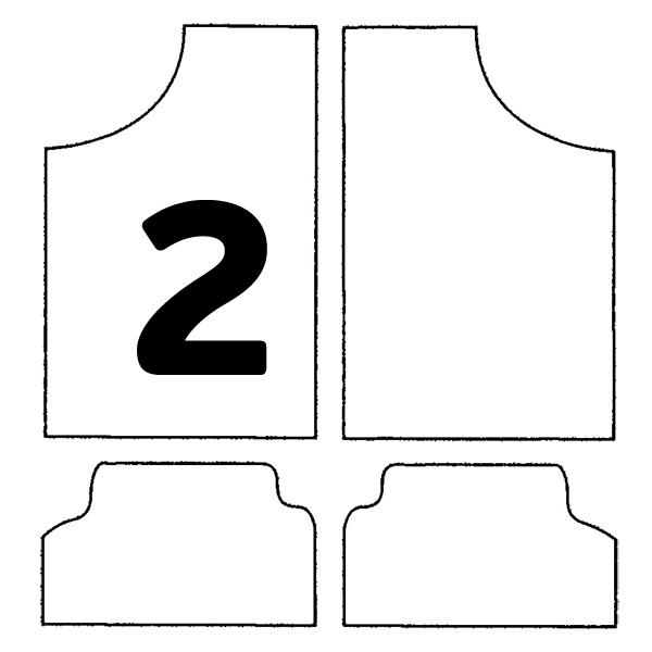 Uniline KOKSGRÅ MÅTTESÆT STR. 2