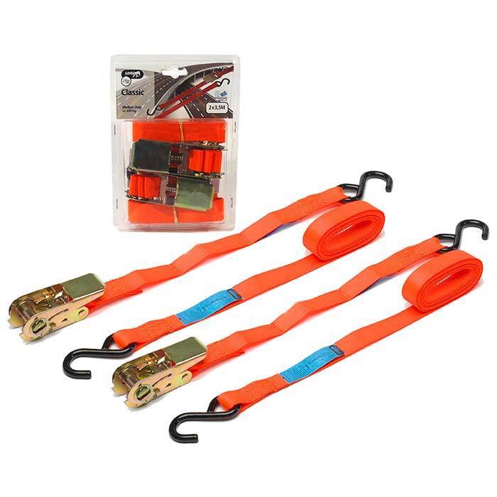 Jumbo fastsurring m/skralde til mc - 500 kg 3.5 m 2 stk orange