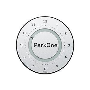 ParkOne 2 Elektroninsk P-Skive "Titanium Silver" - lfmotoroptimering.dk
