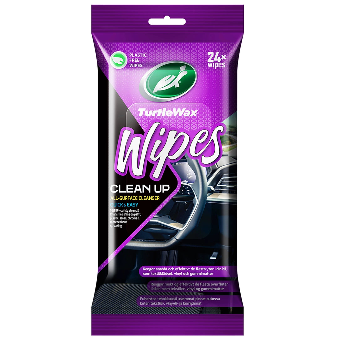 TURTLE WAX CLEAN-UP WIPES FLATPACK
